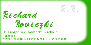 richard noviczki business card
